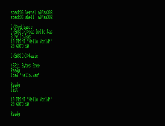 ASCII based LOAD in action