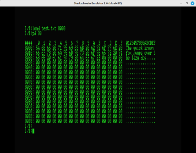 steckOS load command output