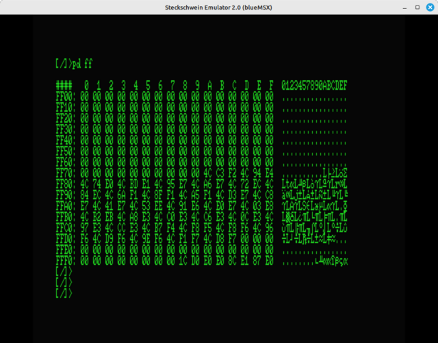 steckOS pd command output