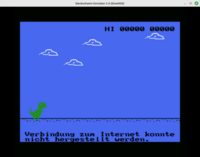 First action game on the Steckschwein: Dinosaur endless runner