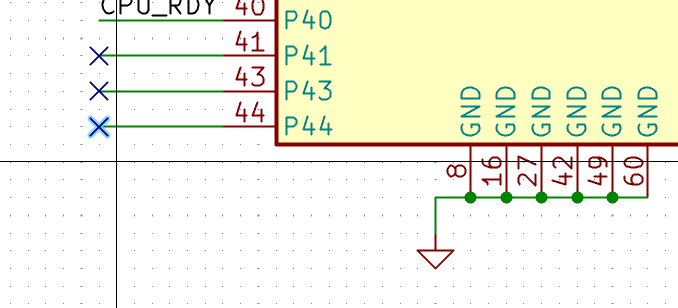 Pin 44 of the CPLD unconnected